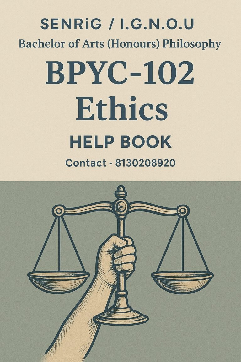 IGNOU BPYC-102 Help Book PDF Download In English At shop.senrig.in