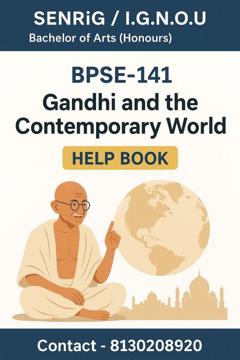 BPSE-141 Help Book PDF Download In English At shop.senrig.in