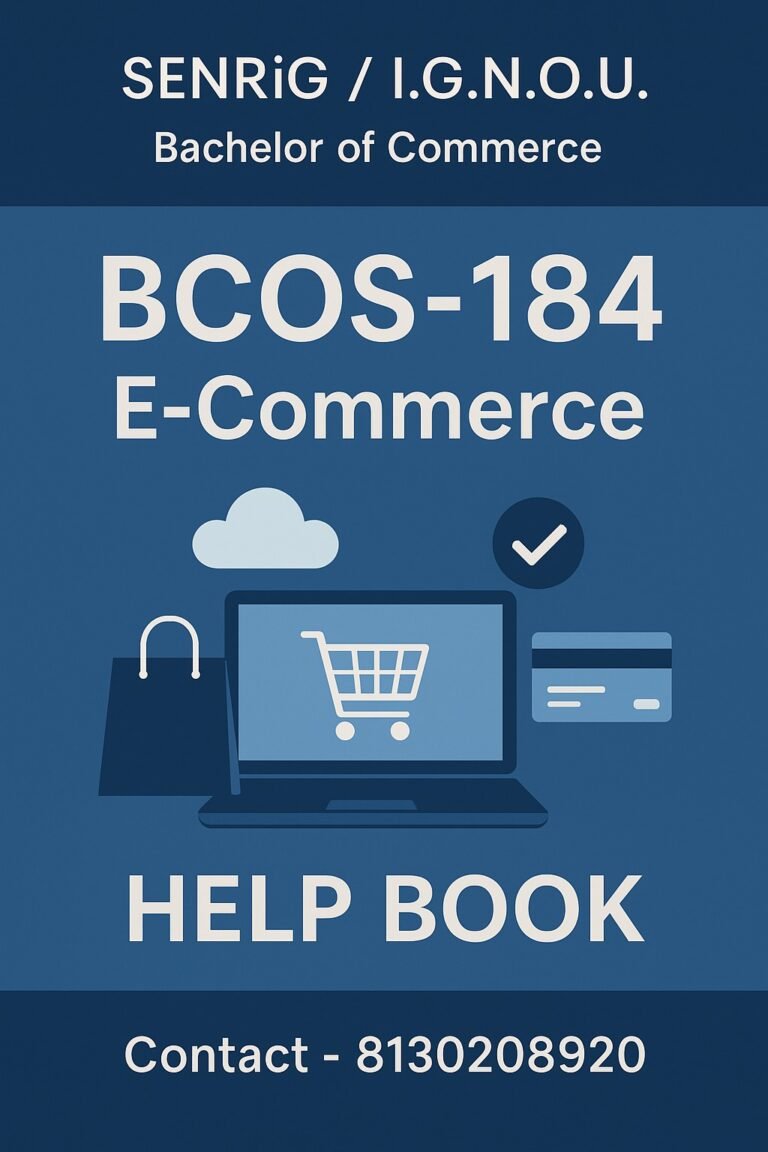BCOS-184 Help Book PDF Download In English At shop.senrig.in