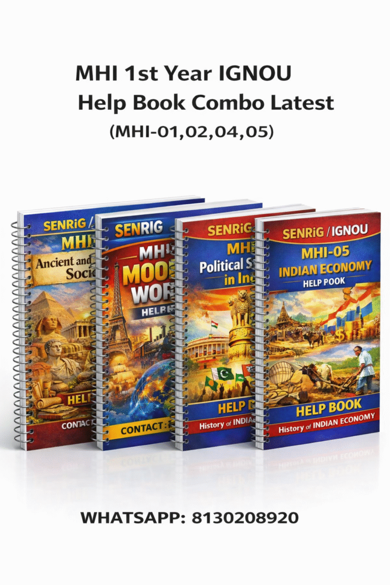 IGNOU MA History 1st Year Combo MHI-1,2,4,5 English – Senrig.in