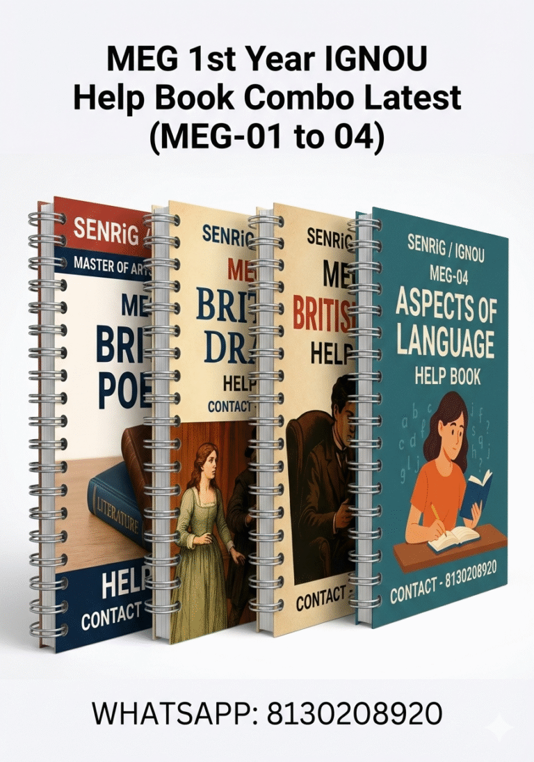 MEG 1st Year IGNOU Help Book Combo Latest (MEG-01 to 04)