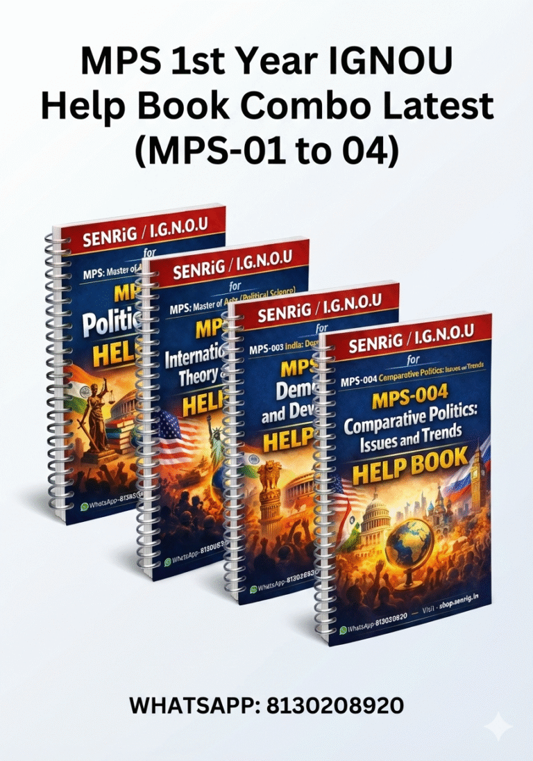 IGNOU MPS 1st Year Help Books Combo MPS-01 to 04 | Senrig.in