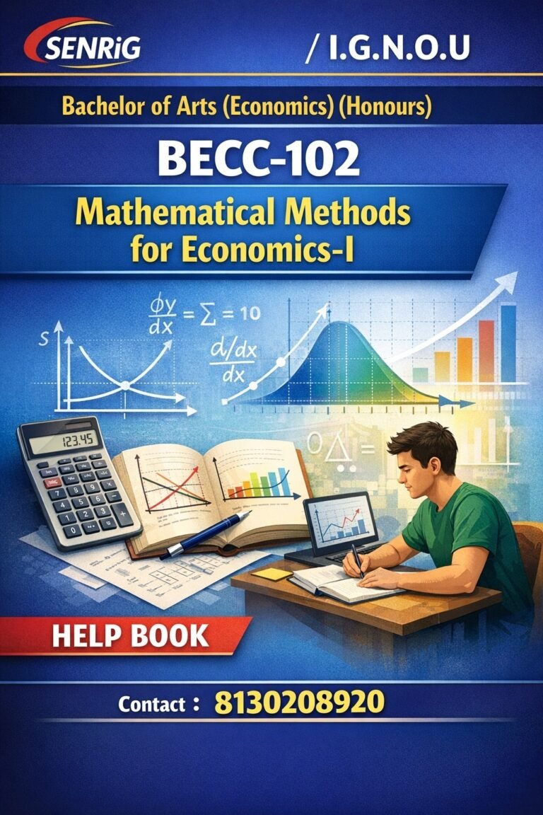 IGNOU BECC-102 Help Book PDF Download In English At shop.senrig.in