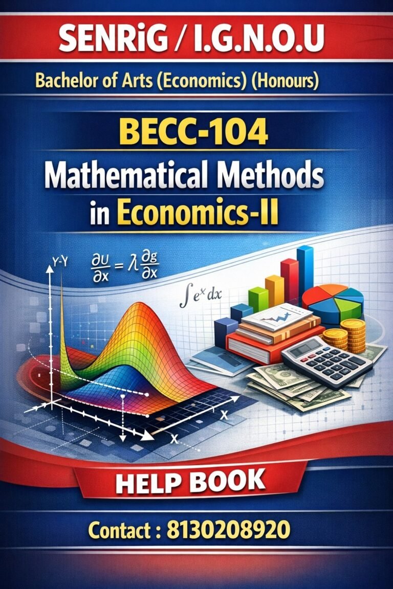 IGNOU BECC-104 Help Book PDF Download In English At shop.senrig.in