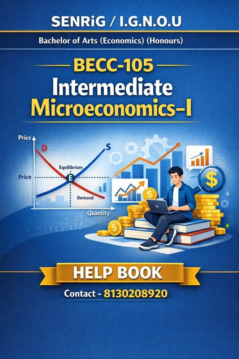 IGNOU BECC-105 Help Book PDF Download In English At shop.senrig.in