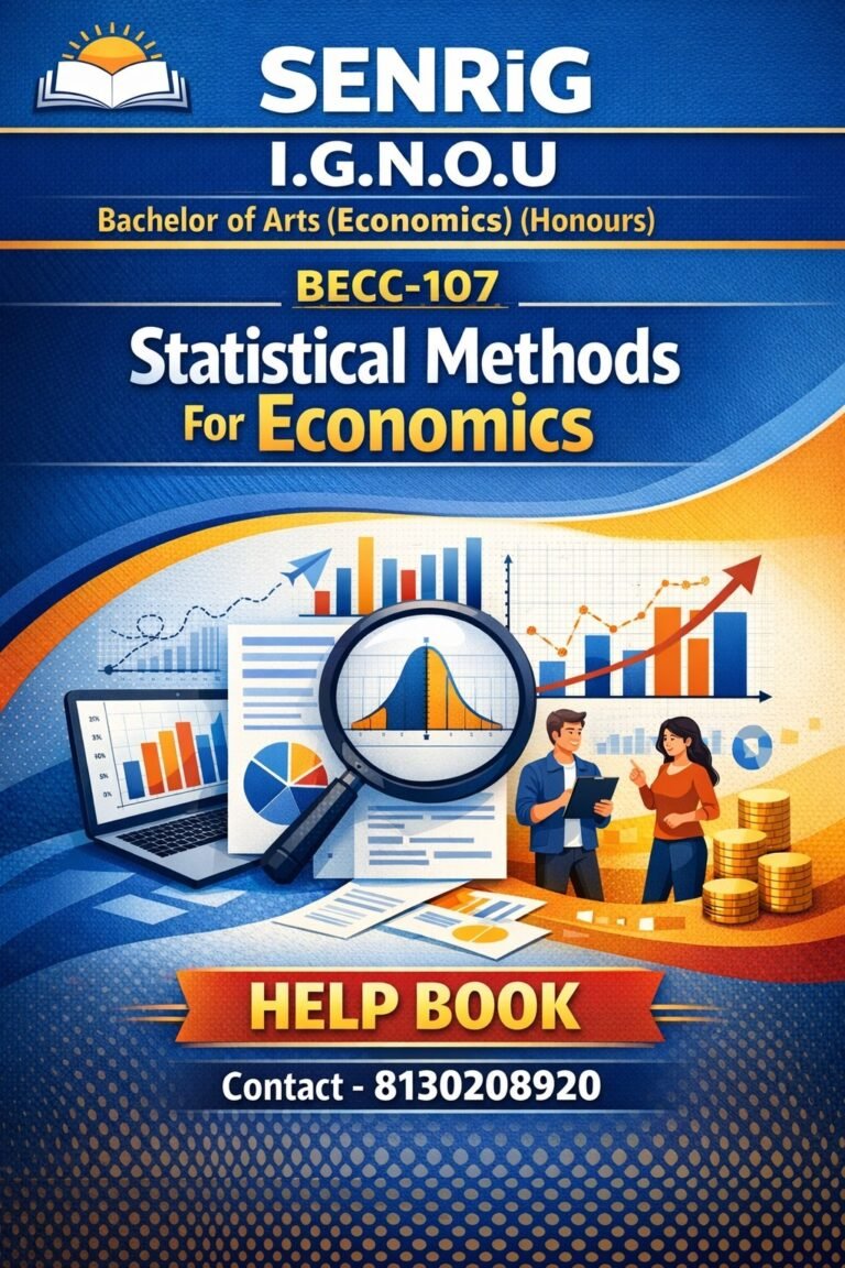 IGNOU BECC-107 Help Book PDF Download In English At shop.senrig.in