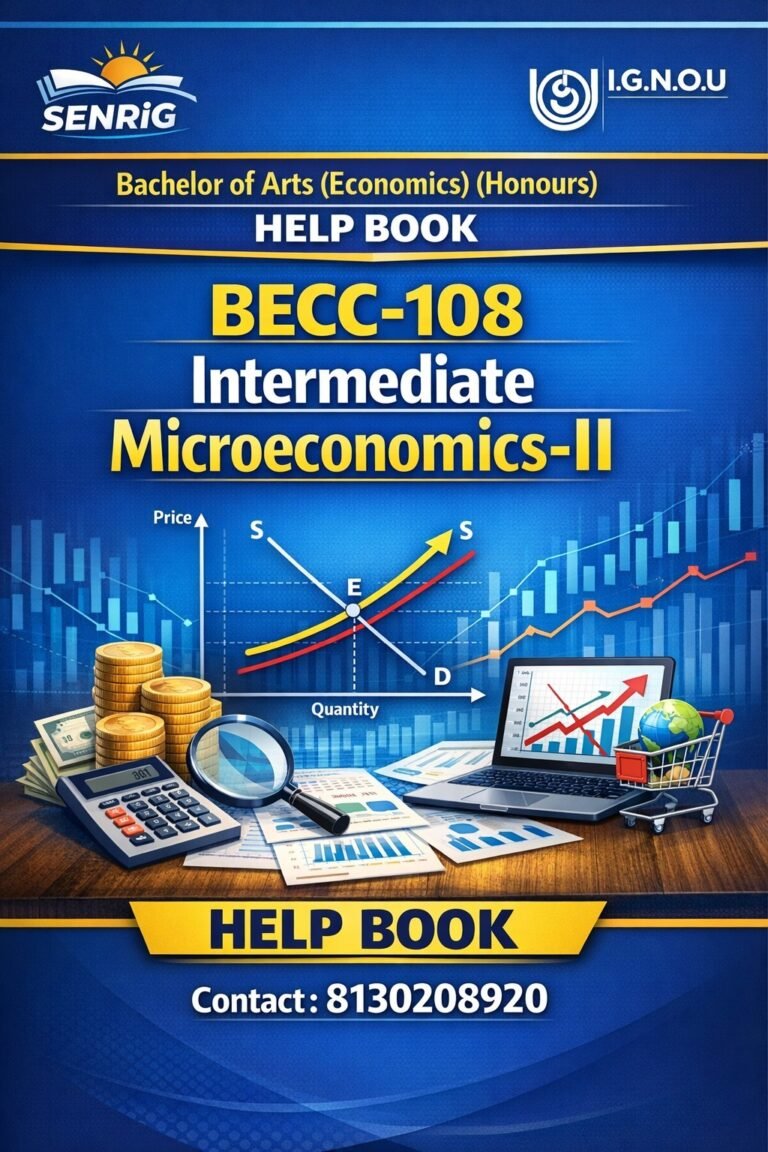 BECC-108 Help Book PDF Download In English At shop.senrig.in