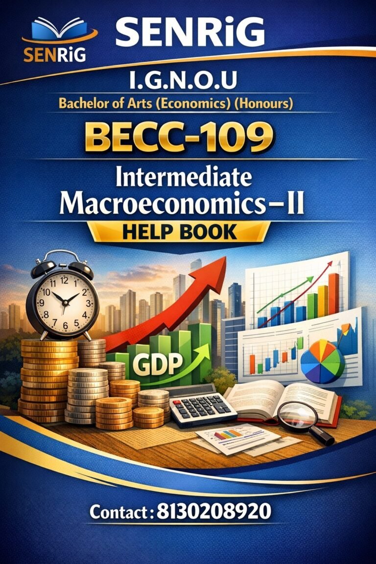 IGNOU BECC-109 Help Book PDF Download In English At shop.senrig.in