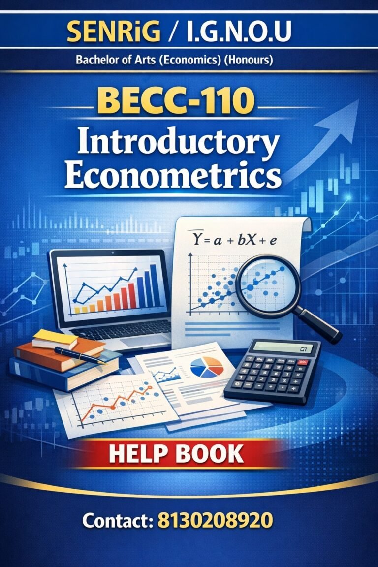 IGNOU BECC-110 Help Book PDF Download In English At shop.senrig.in