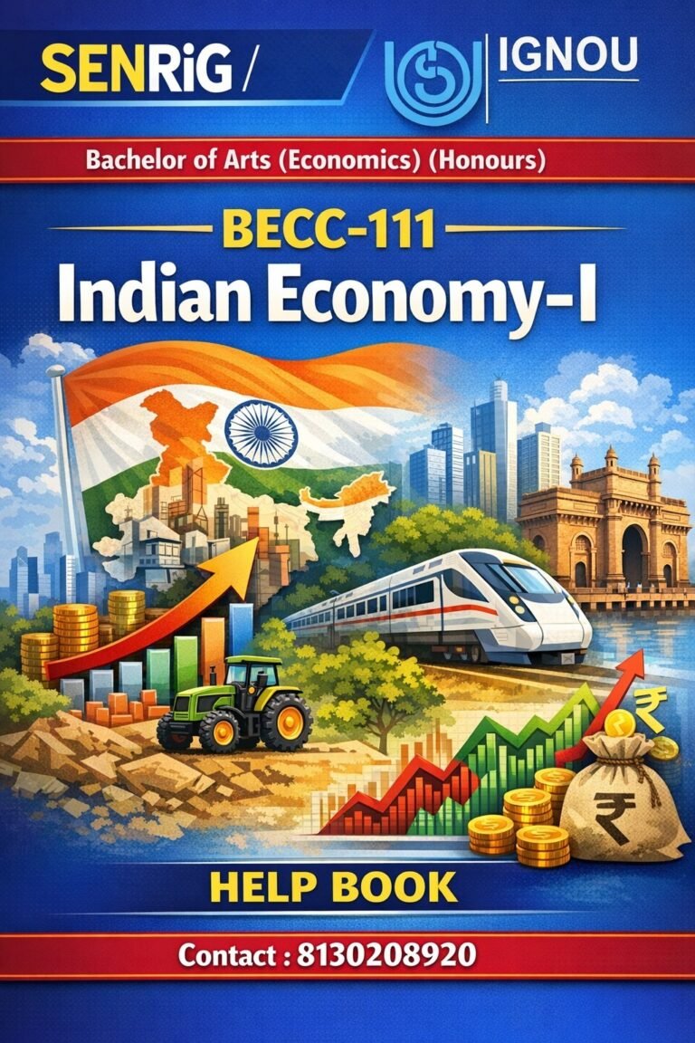 IGNOU BECC-111 Help Book PDF Download In English At shop.senrig.in