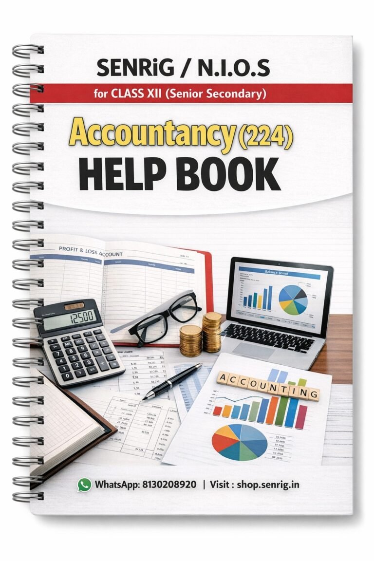 NIOS Class 12 Accountancy (224) Helping Book | Important Q&A