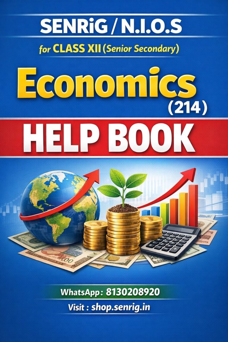 NIOS Class 12 Economic (214) Helping Book | Important Q&A