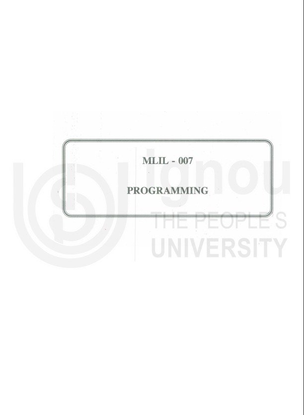 Buy MLIL 007 PROGRAMMING Practical Handwritten (Hard Copy)