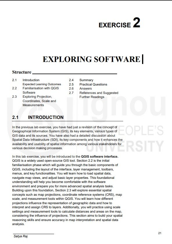 Buy MGGL-003 Geospatial Analysis Practical Handwritten (Hard Copy) Ready To Submit