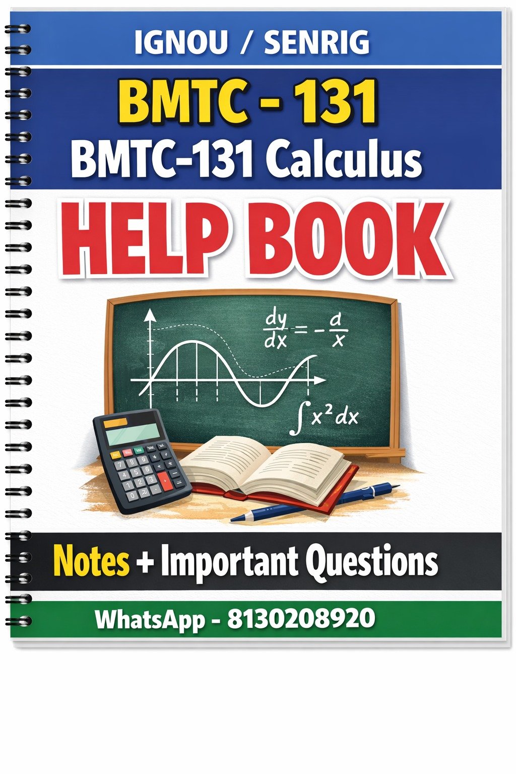 IGNOU BMTC-131 Help Book PDF Download In English At shop.senrig.in