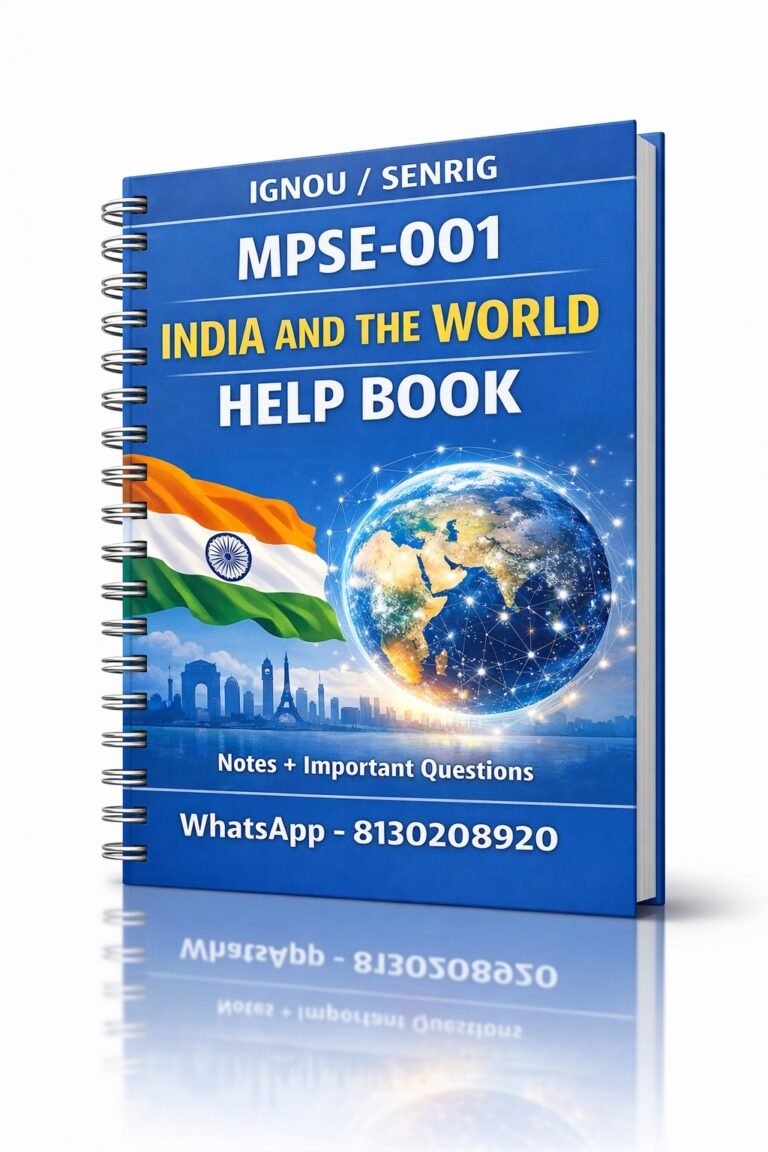 MPSE 001 Help Book PDF Download In English At shop.senrig.in