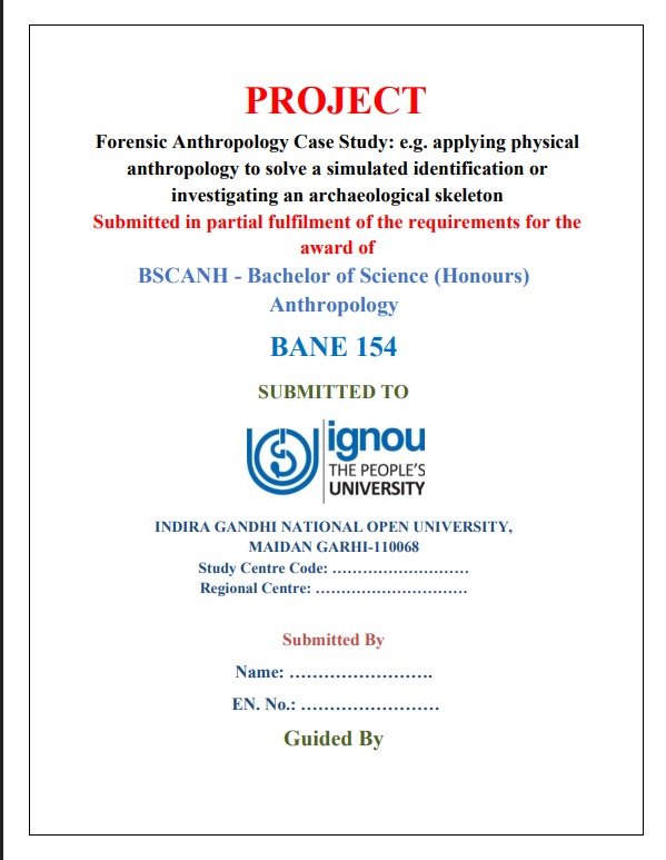 ✅ Buy BANE-154 Forensic Anthropology Project Hardcopy