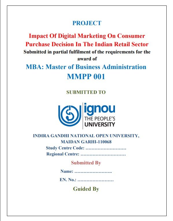 ✅Buy MMPP-001 Impact Of Digital Marketing Project Hardcopy