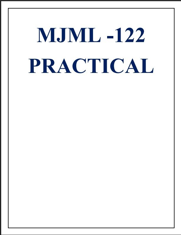 Buy MJML-122 Solved Practical: karnataka (Handwritten Hardcopy)