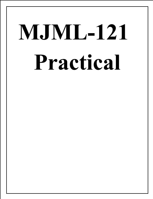 Buy MJML-121 Solved Practical: New Delhi Handwritten Hardcopy