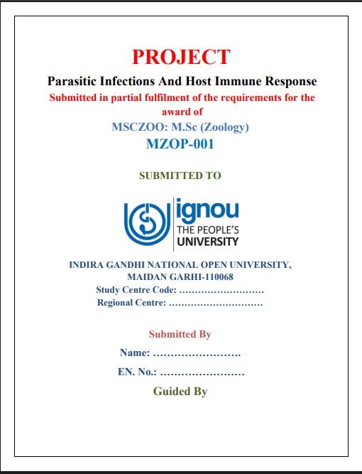 ✅ Buy IGNOU MZOP-001 Parasitic Infections Project PDF ✅ Buy IGNOU MZOP-001 Parasitic Infections Project PDF