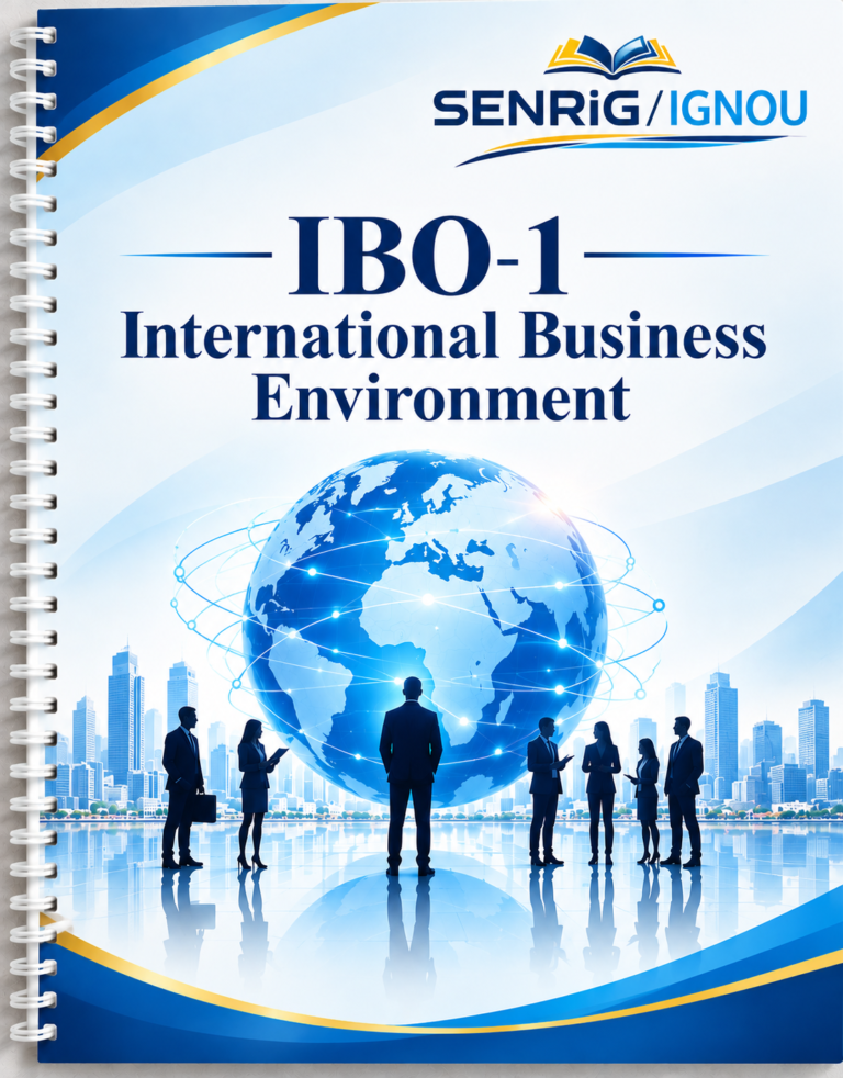 IGNOU IBO-1 Help Book PDF Download At shop.senrig.in
