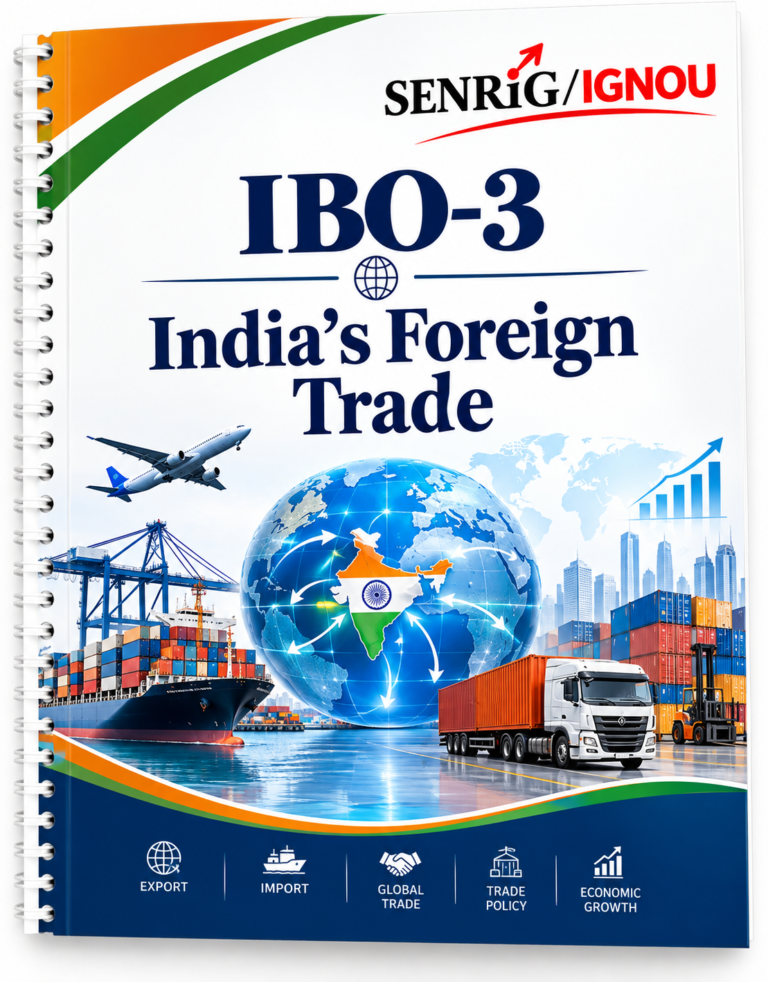 IGNOU IBO-3 Help Book PDF Download English At shop.senrig.in