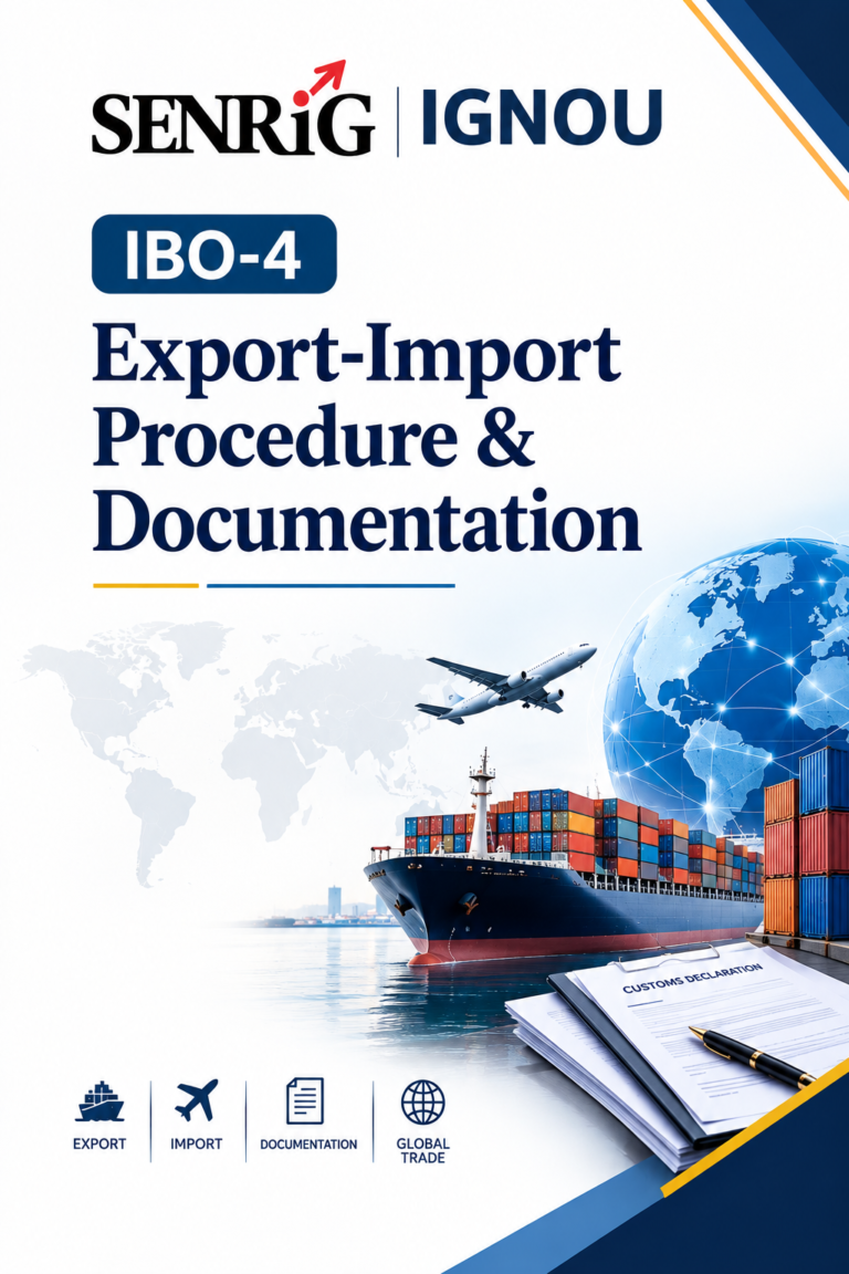 IGNOU IBO-4 Help Book PDF Download In English At shop.senrig.in