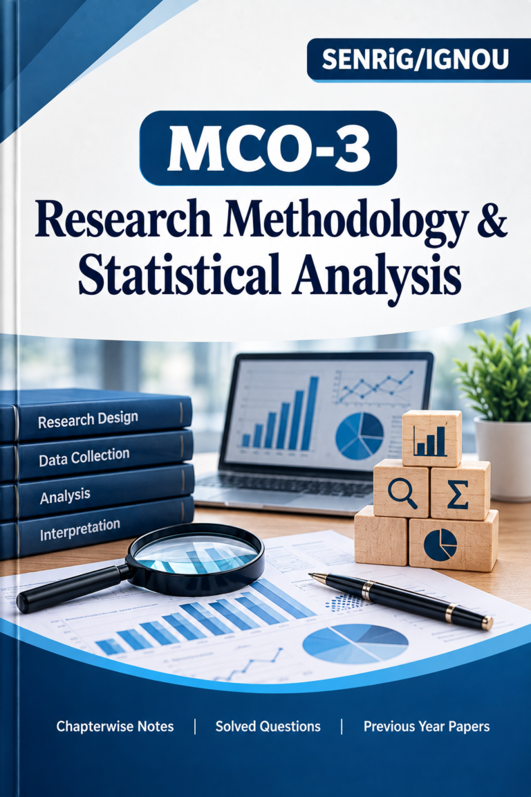 IGNOU MCO-3 Help Book PDF Download In English At shop.senrig.in