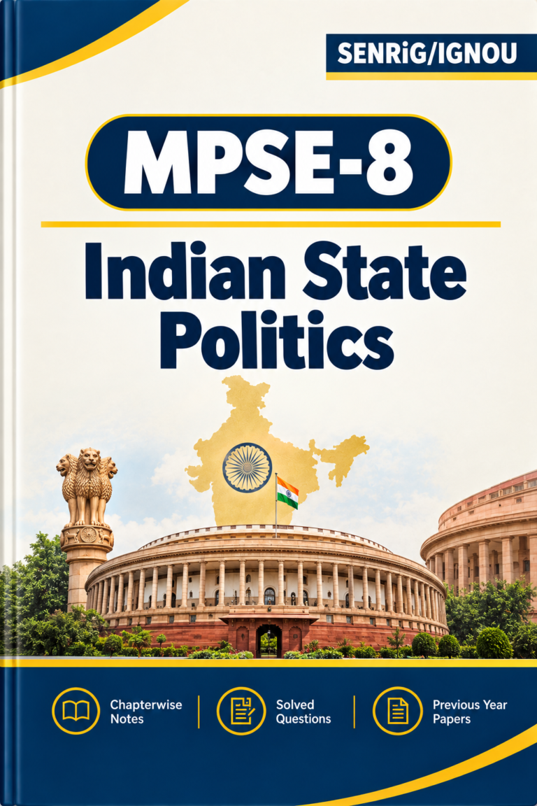 IGNOU MPSE-8 Help Book PDF Download In English At shop.senrig.in