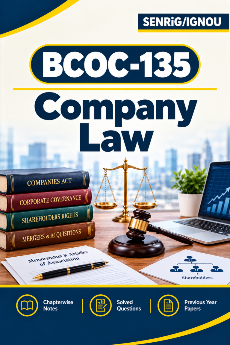 IGNOU BCOC-135 Help Book PDF Download In English At shop.senrig.in