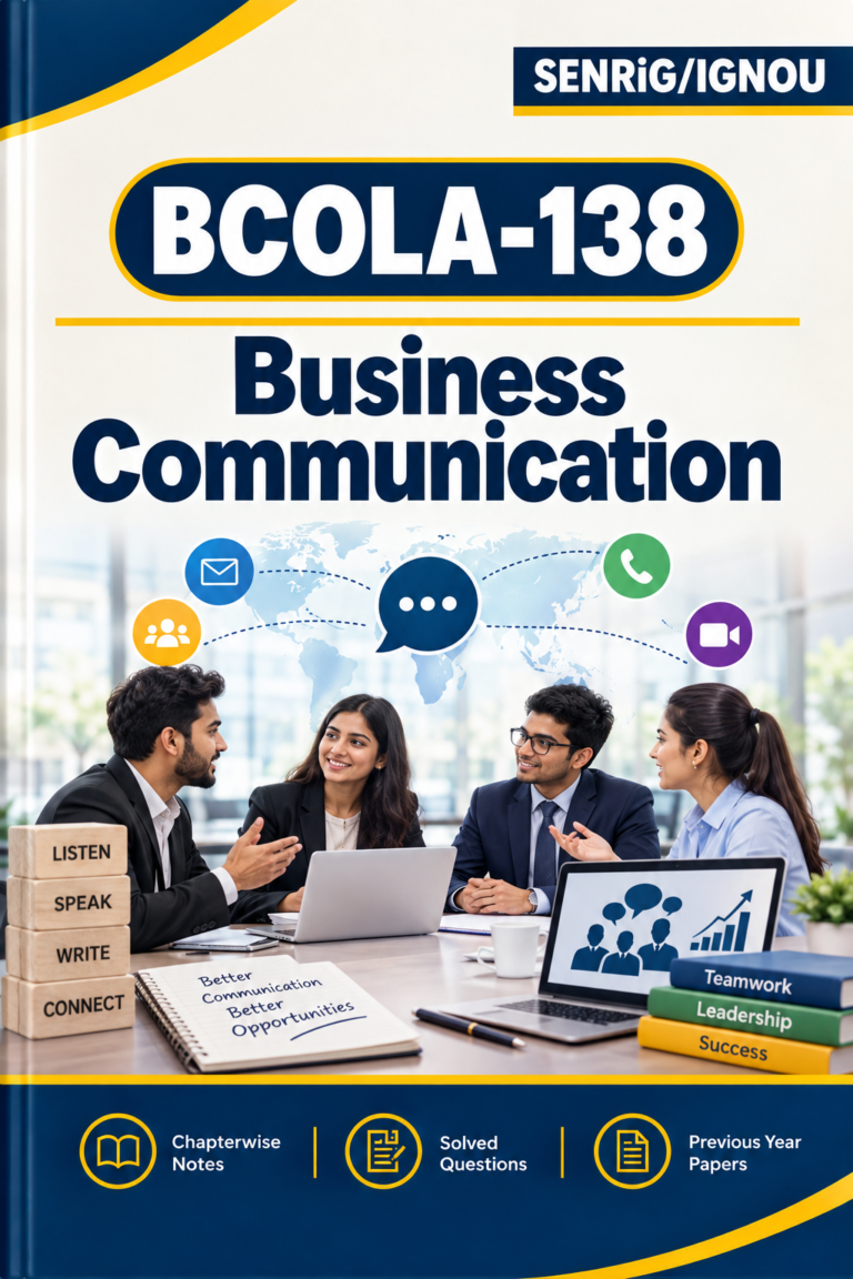 IGNOU BCOLA-138 Help Book In English At shop.senrig.in