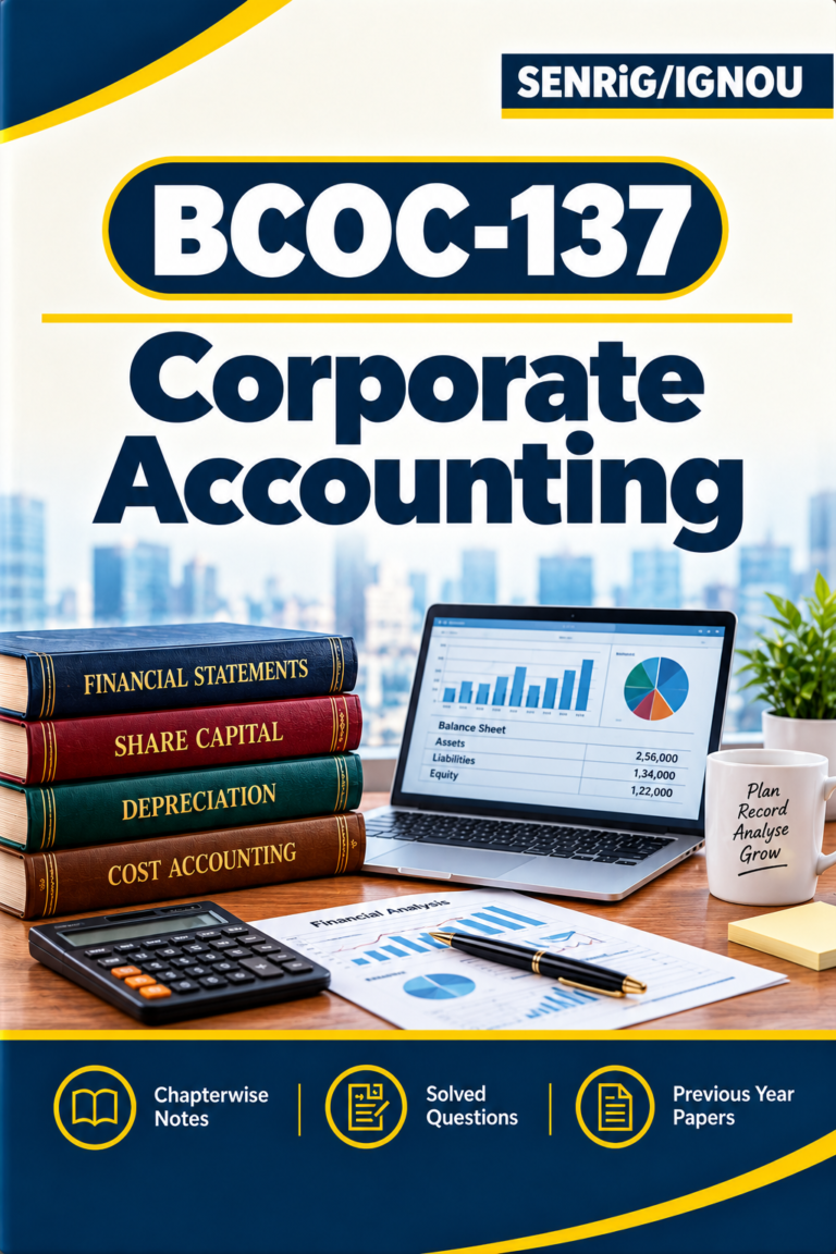 IGNOU BCOC-137 Help Book In English At shop.senrig.in