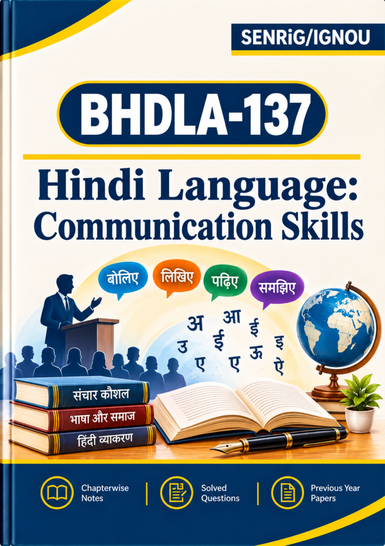 IGNOU BHDLA-137 Help Book In English At shop.senrig.in