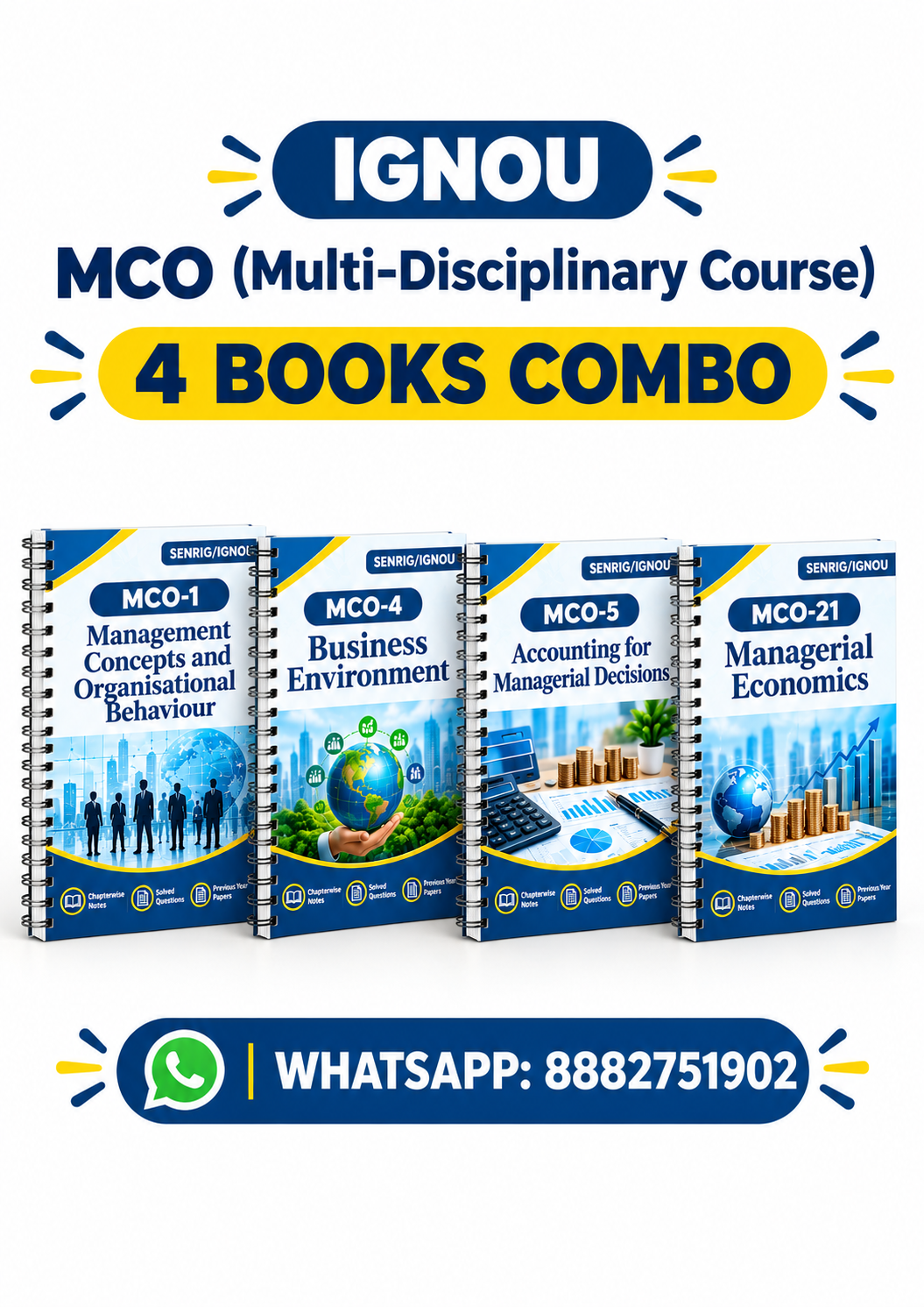 M.Com 1st Sem Combo Book | MCO-1, MCO-4, MCO-5 & MCO-21