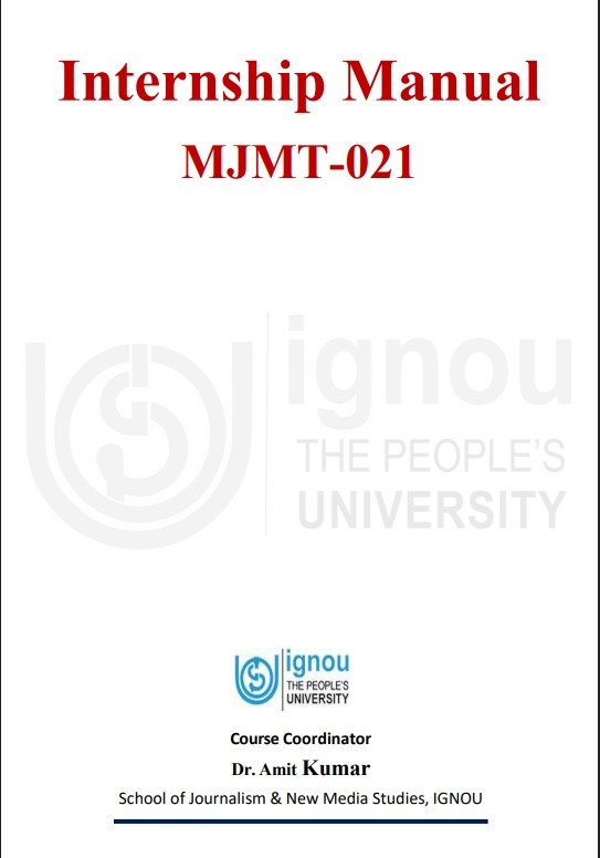 IGNOU MJMT-021 Internship Manual Handwritten (Hard Copy) Ready To Submit